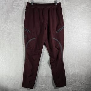 Under Armour Unstoppable Jogger Pants Mens Large Burgundy Fitted Cargo 30"
